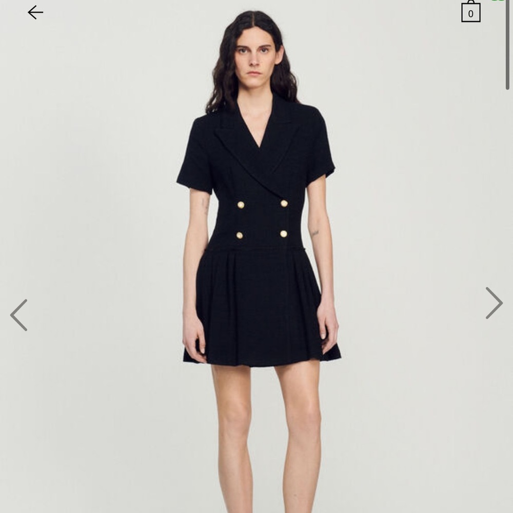 Sandro Paris Short tweed coat dress